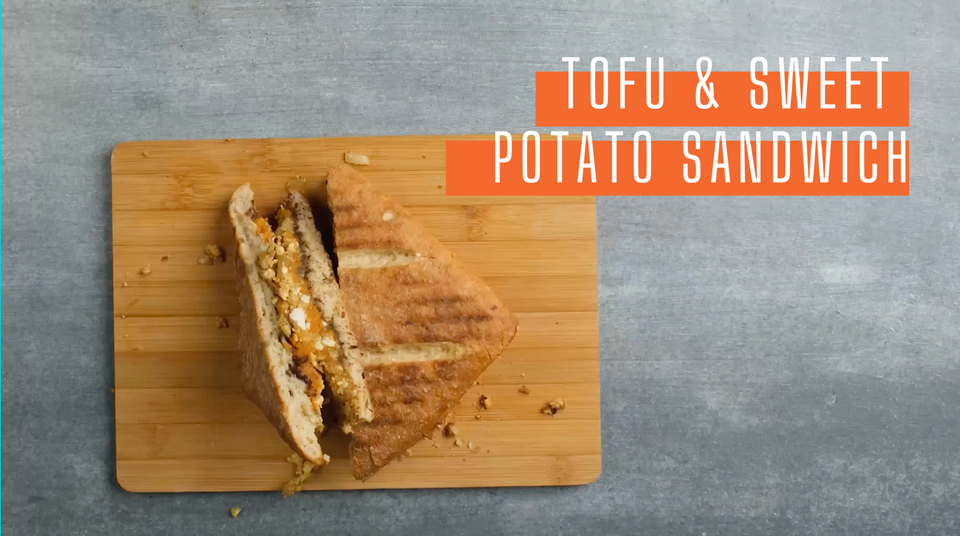 Tofu & Sweet Potato Sandwich